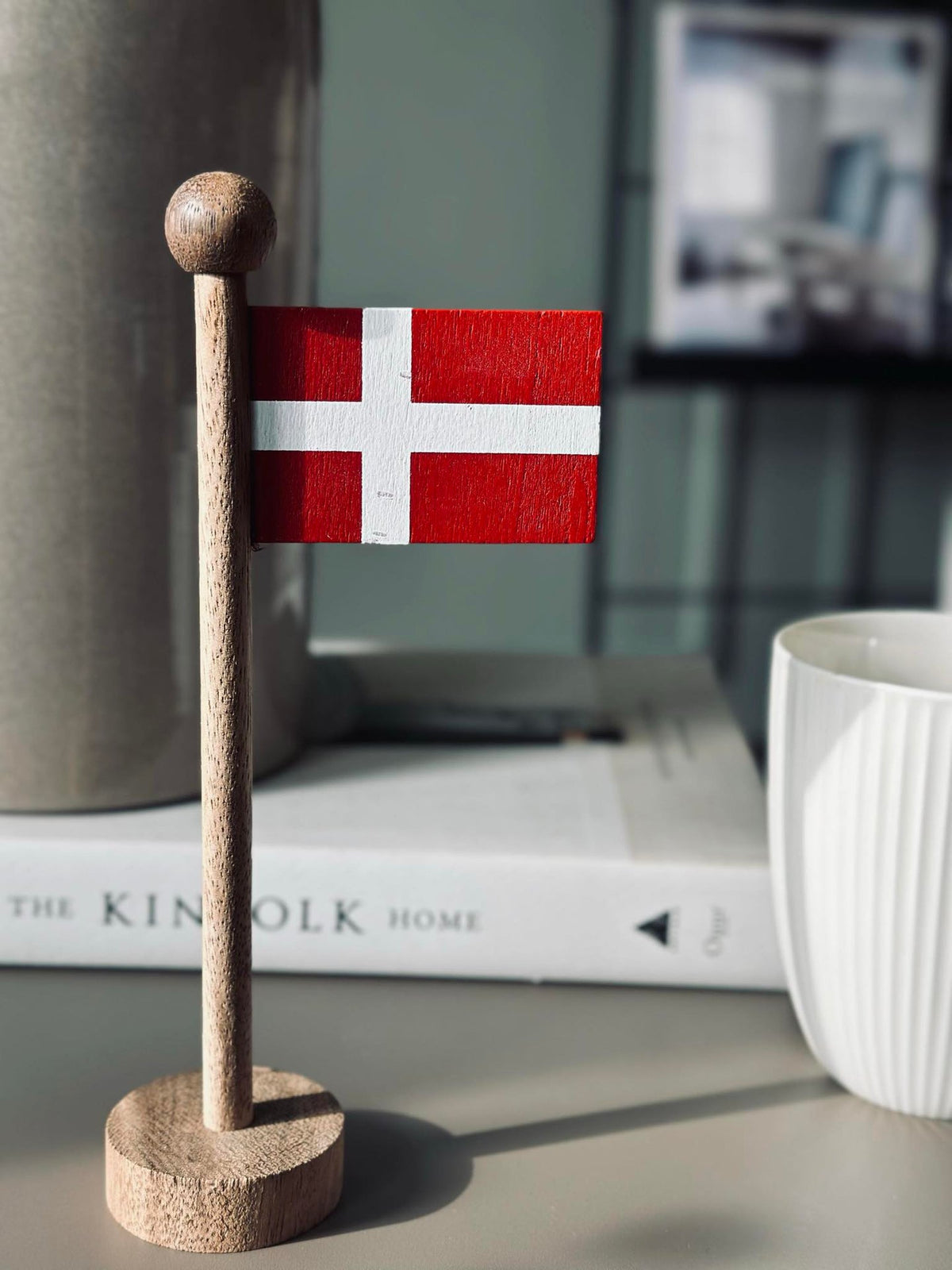 Vlag Dannebrog wood - Meerdere maten