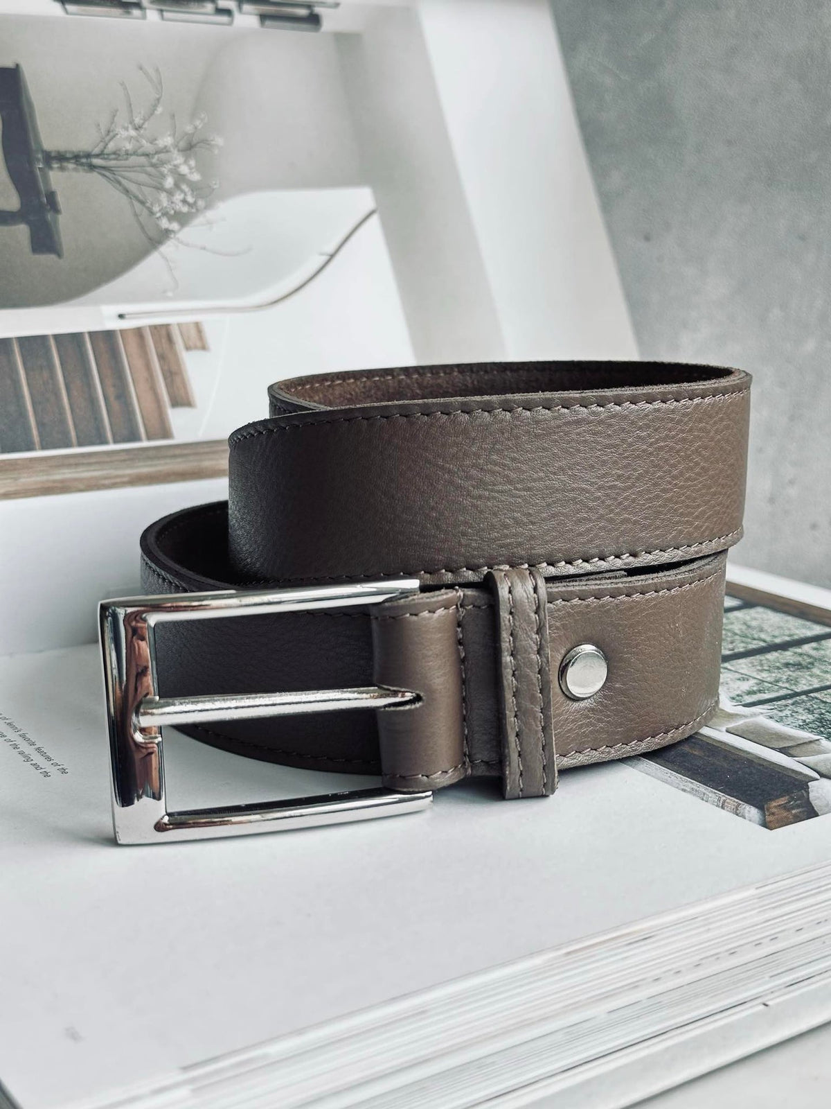 Riem 3,5 cm - Dark taupe