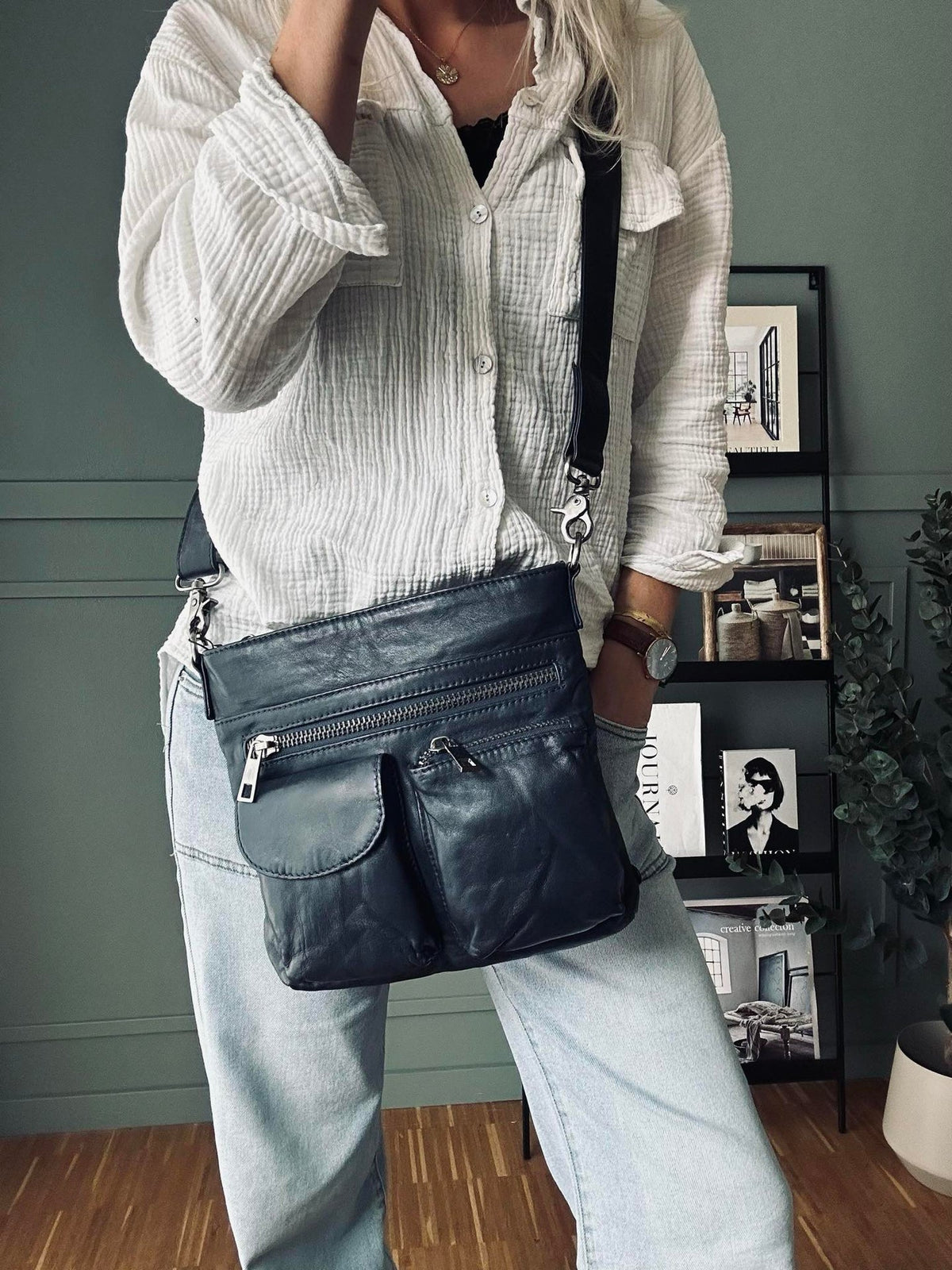Crossbody NAVY - Ultra zacht