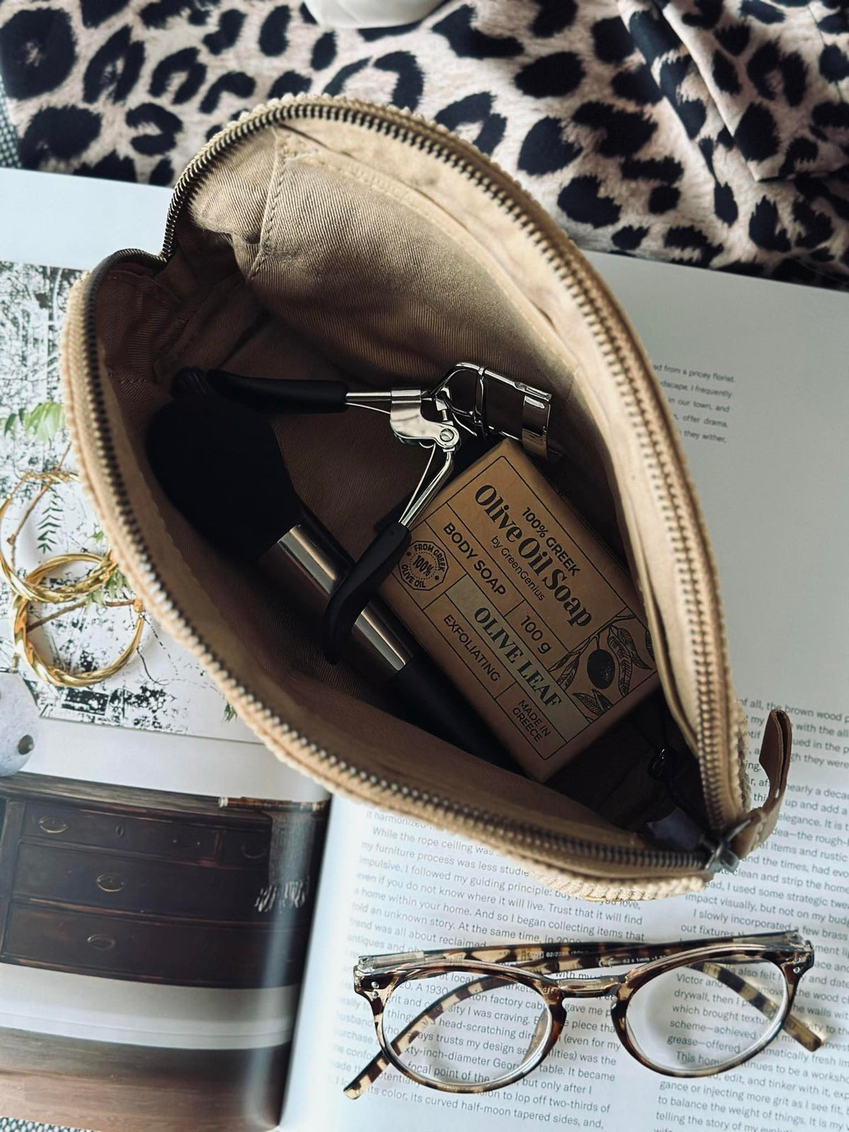 Cosmetische etui - Tan