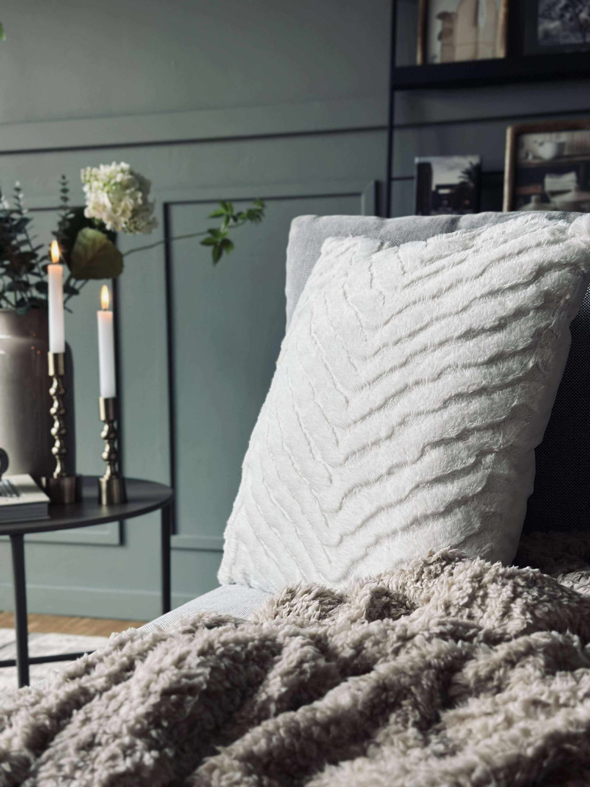 Kussen met vulling - White