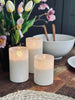 LED Kaars FROZEN - Wit 3 stuks