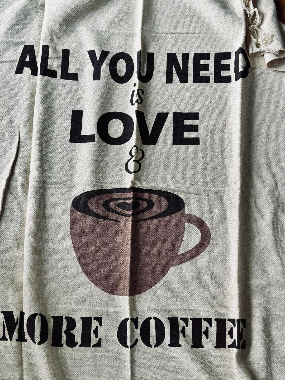 Plaid gerecycled katoen - Coffee