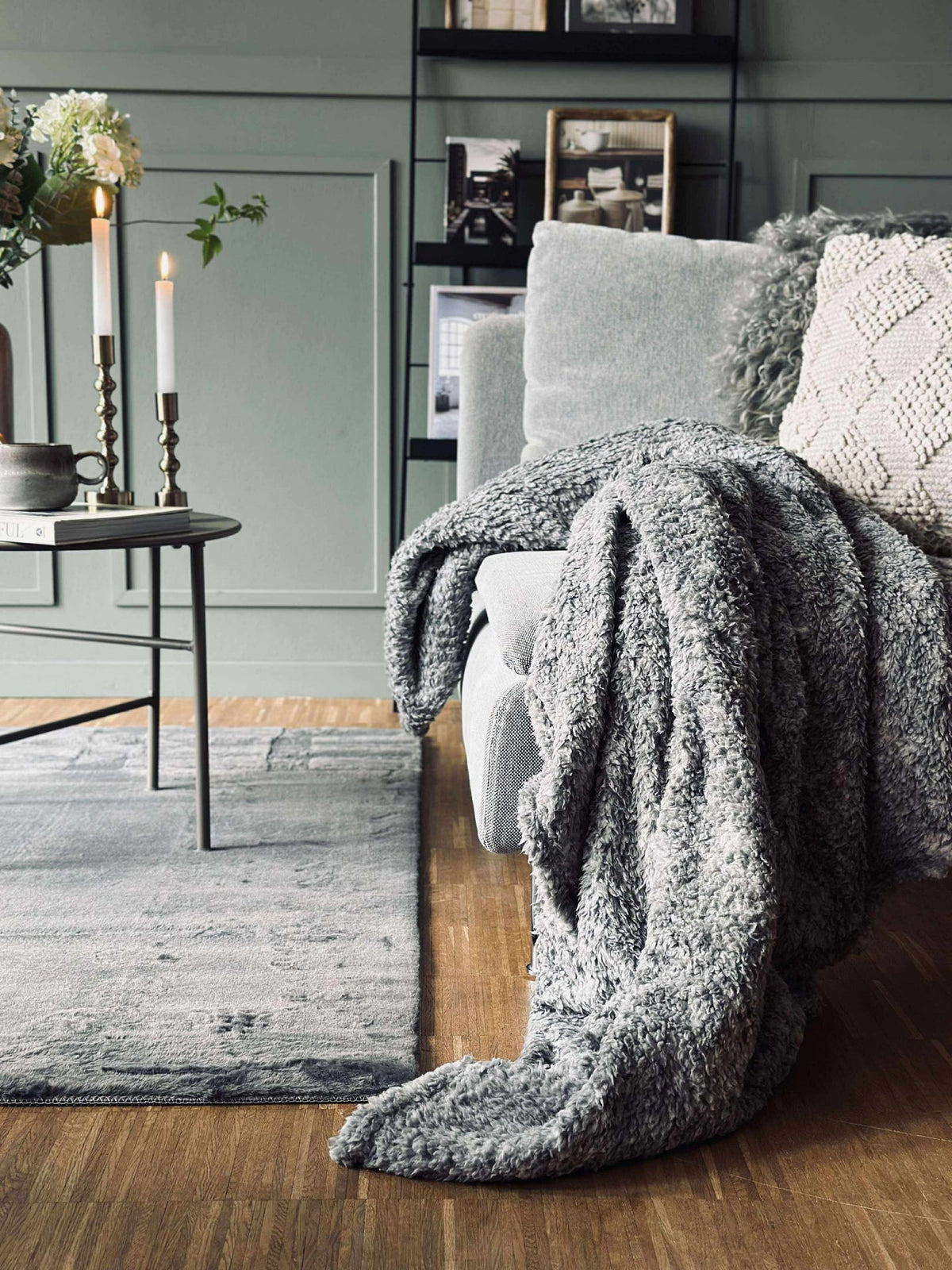 Vloerkleed Plys grey