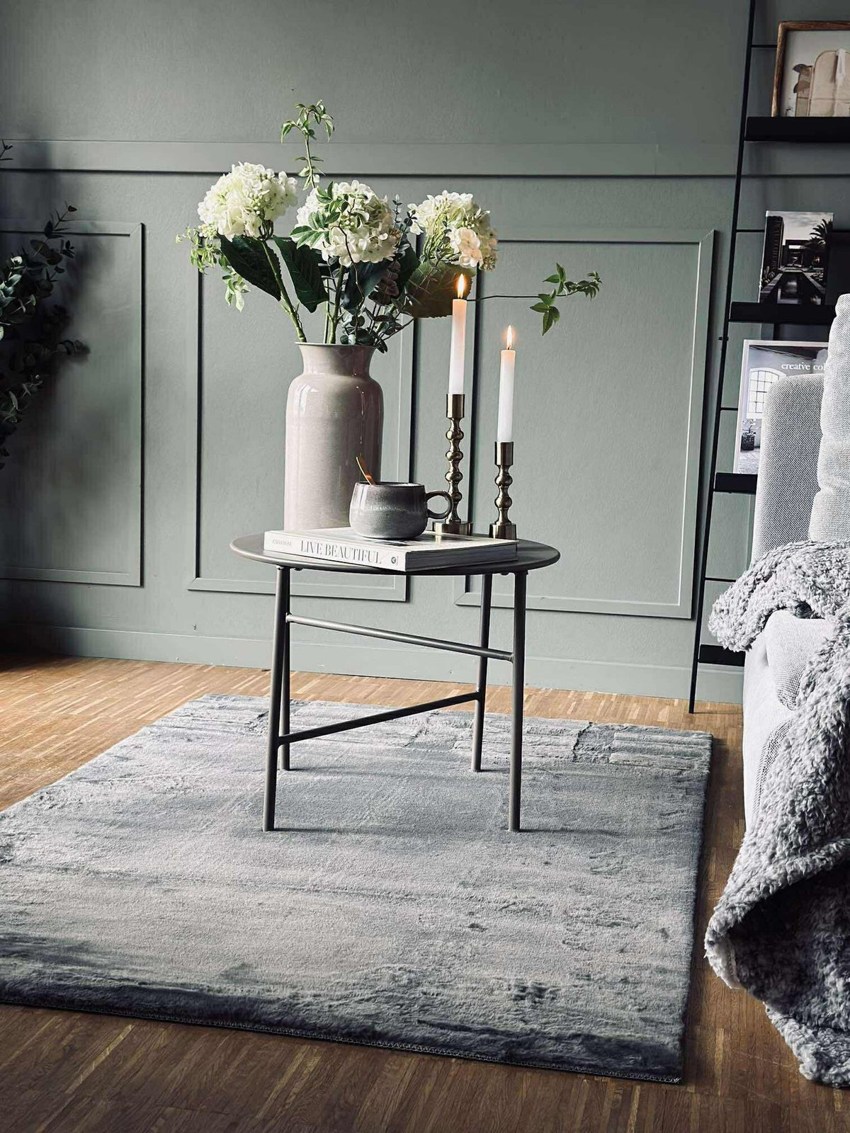 Vloerkleed Plys grey