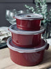 Opbergdozen - Set van 2 stuks Bordeaux