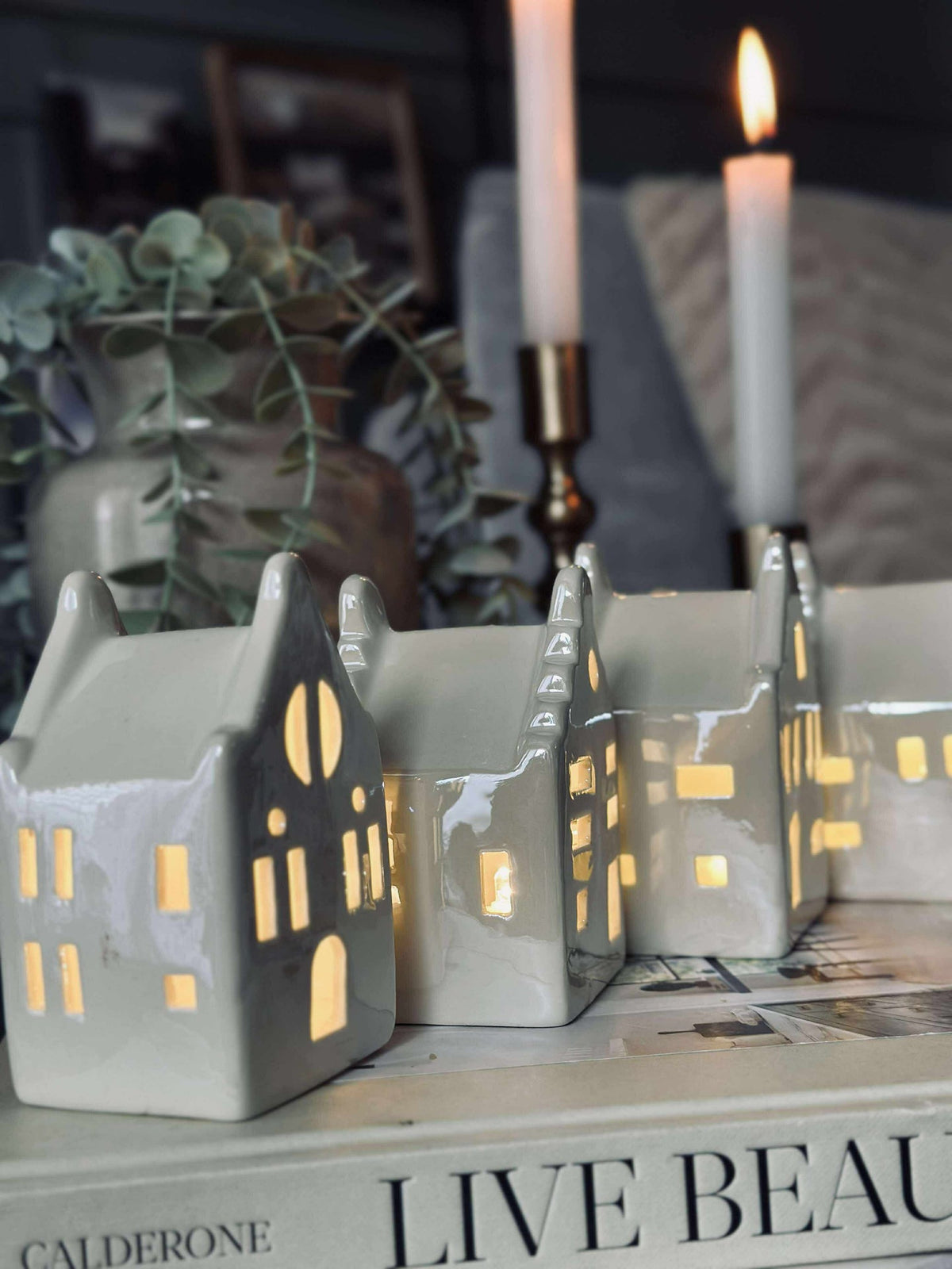 Lighthuisje met led - WHITE MIX