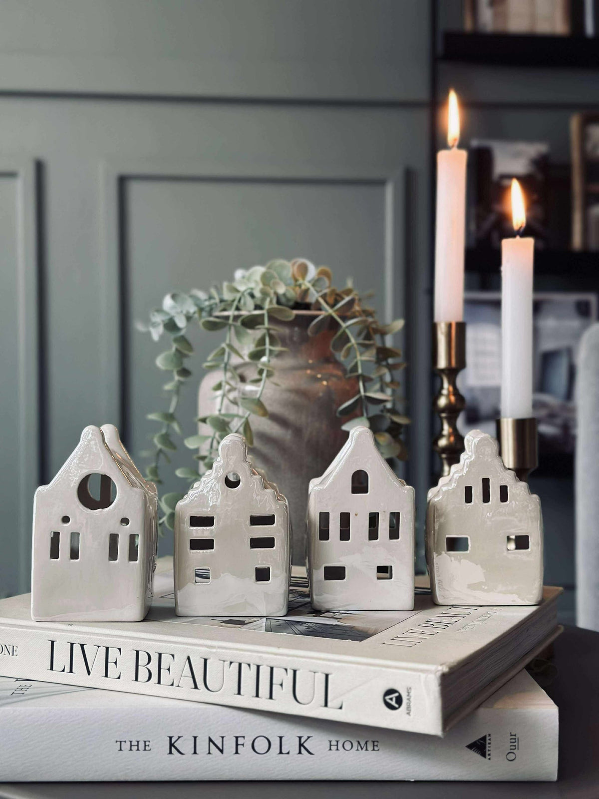 Lighthuisje met led - WHITE MIX