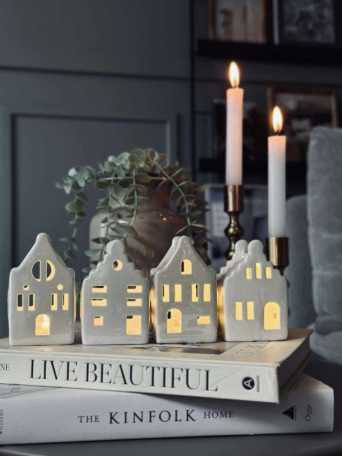 Lighthuisje met led - WHITE MIX