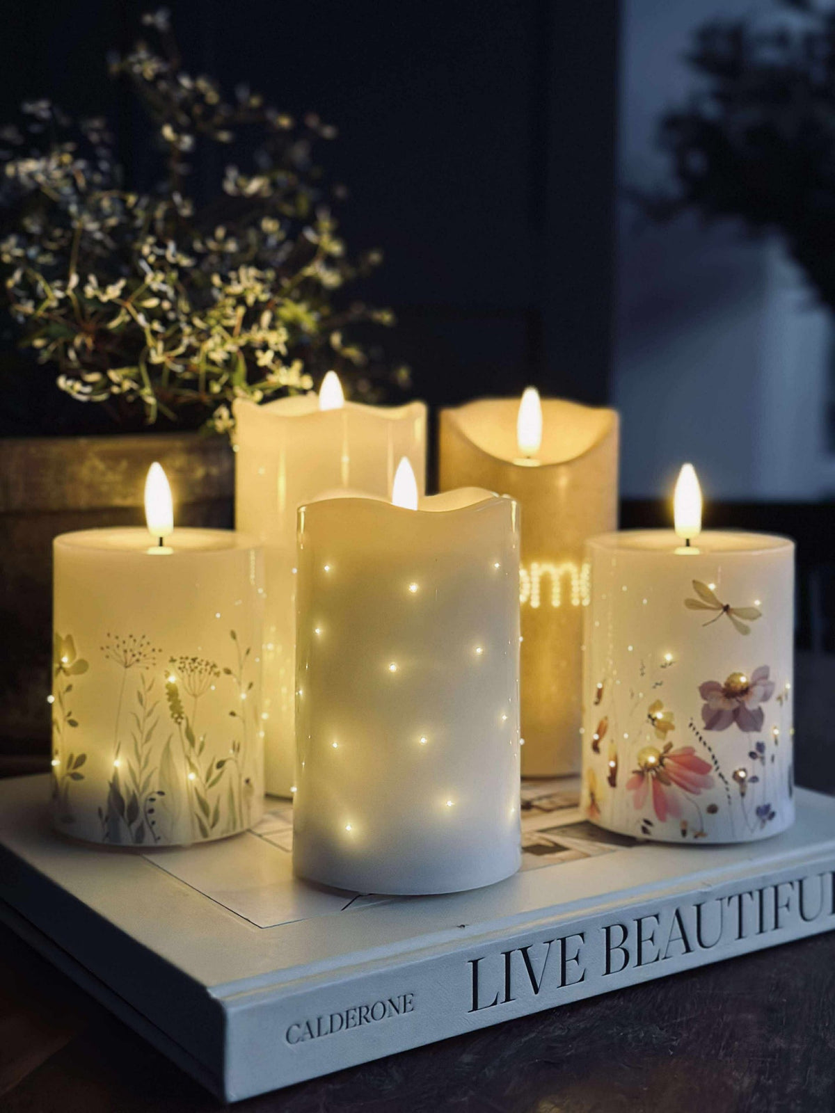 LED-blokkaars White TWINKLE - 12,5 cm