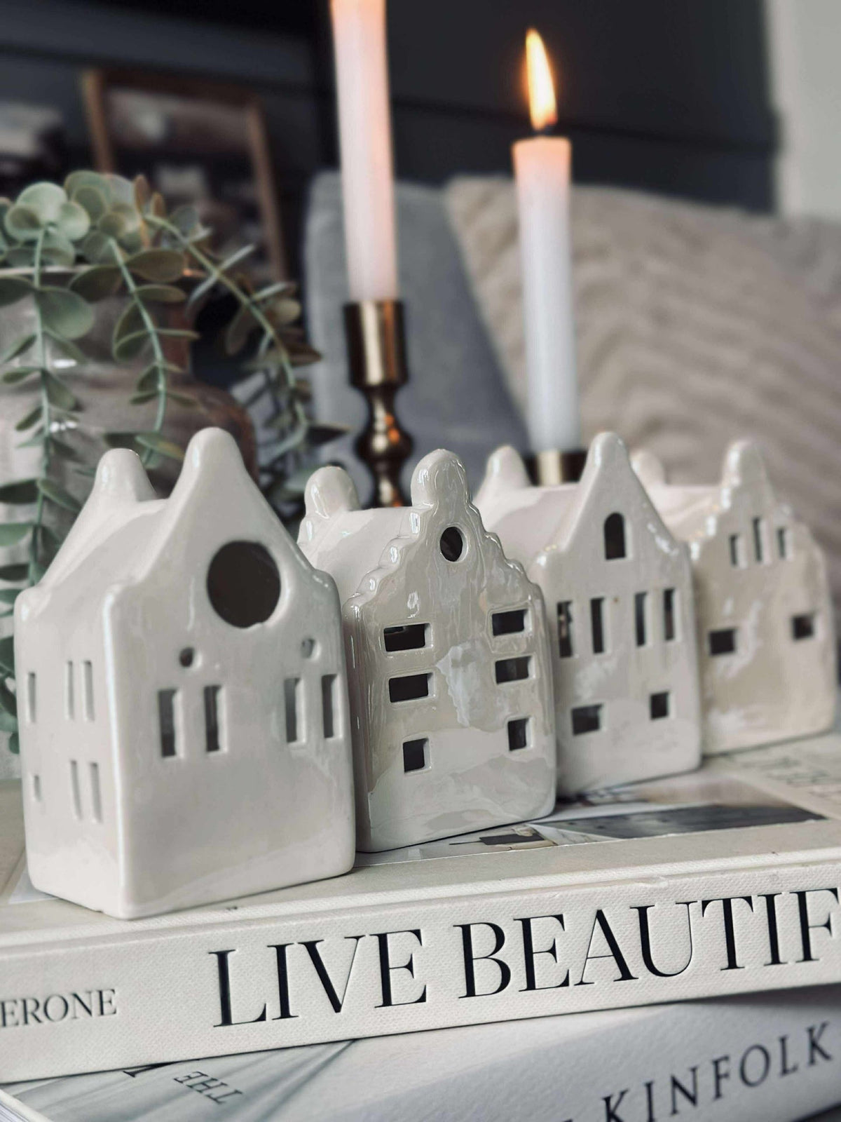 Lighthuisje met led - WHITE MIX