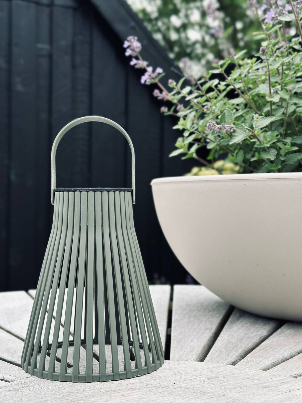 Lantaarn met zonnecellen 14 cm - Meerdere kleuren