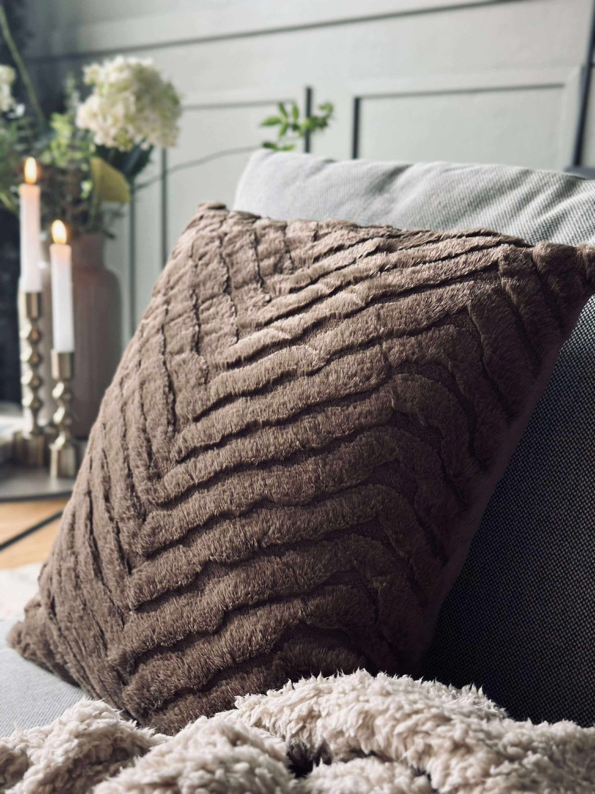 Kussen met vulling - Brown