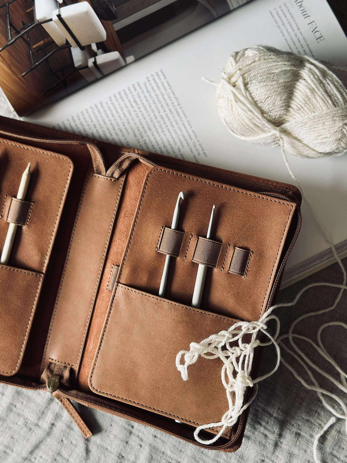 Organiser Cognac Leer