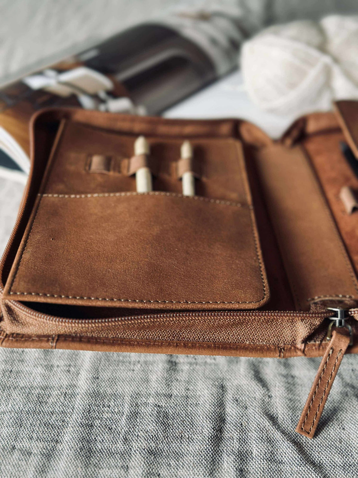 Organiser Cognac Leer
