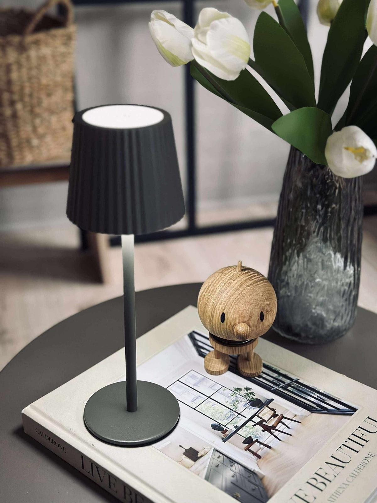 LED tafellamp MILLA Taupe - oplaadbaar