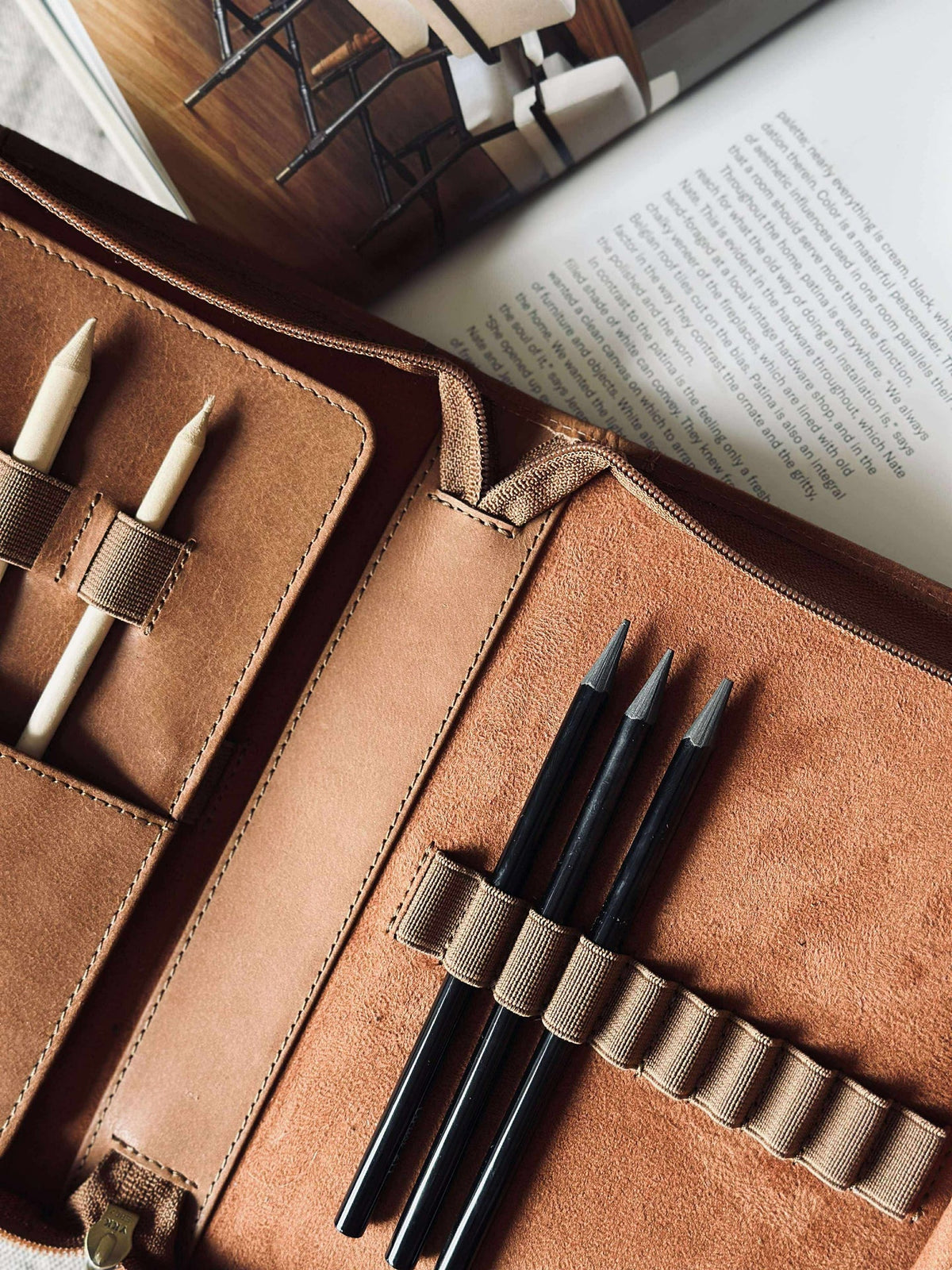 Organiser Cognac Leer