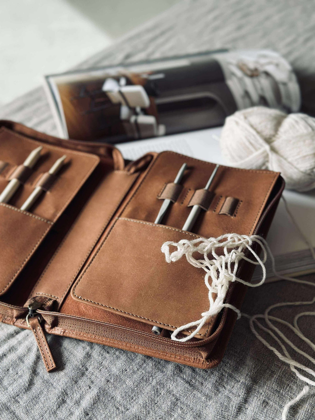 Organiser Cognac Leer