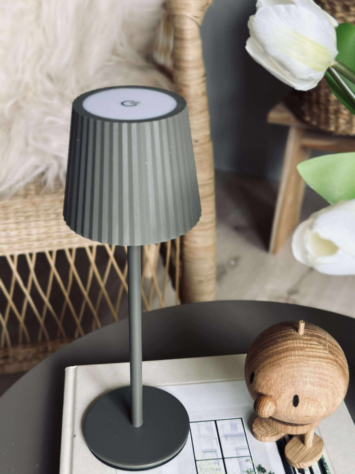 LED tafellamp MILLA Taupe - oplaadbaar