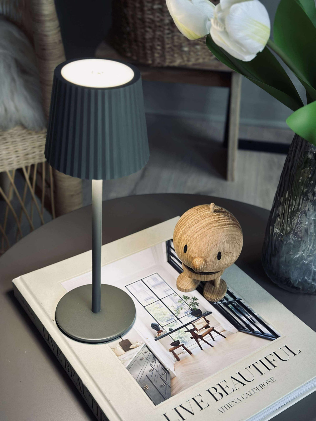LED tafellamp MILLA Taupe - oplaadbaar
