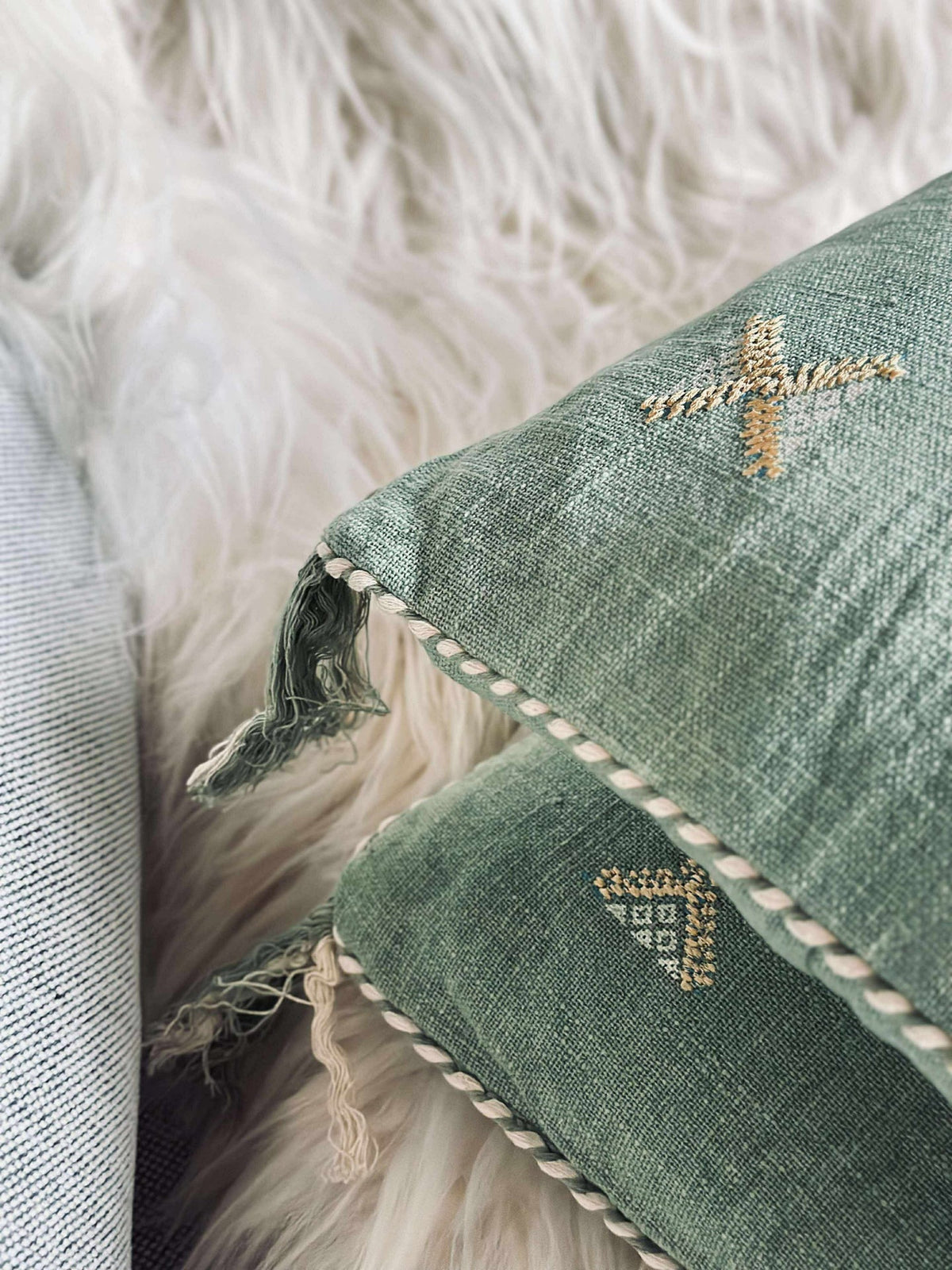 Kussen met vulling - Green boheme 2 stuks