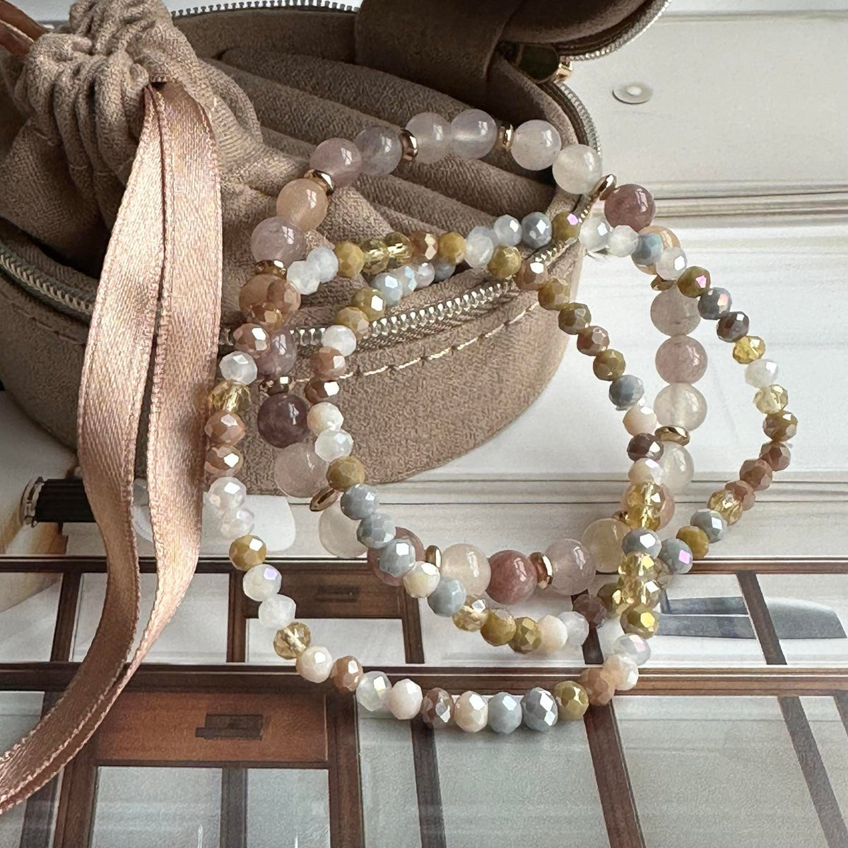 Armband Luna Blush Mix – Set van 3 stuks