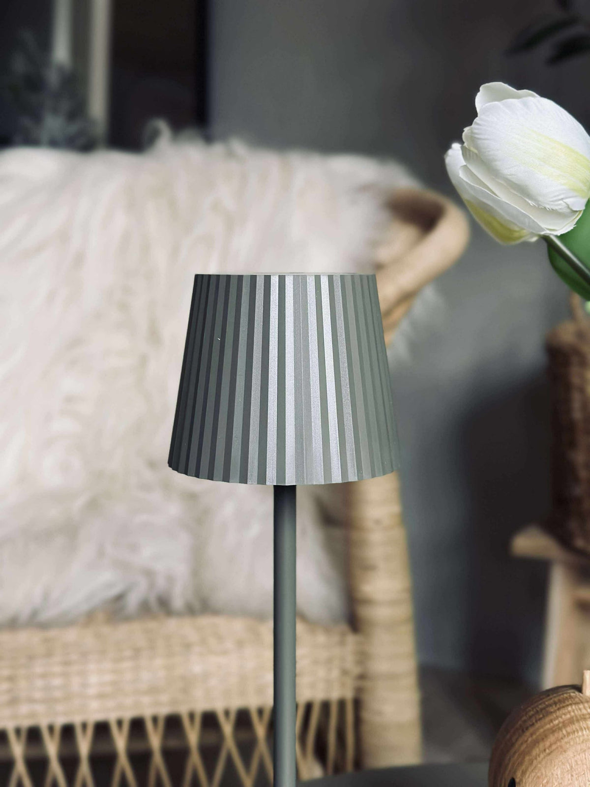 LED tafellamp MILLA Taupe - oplaadbaar