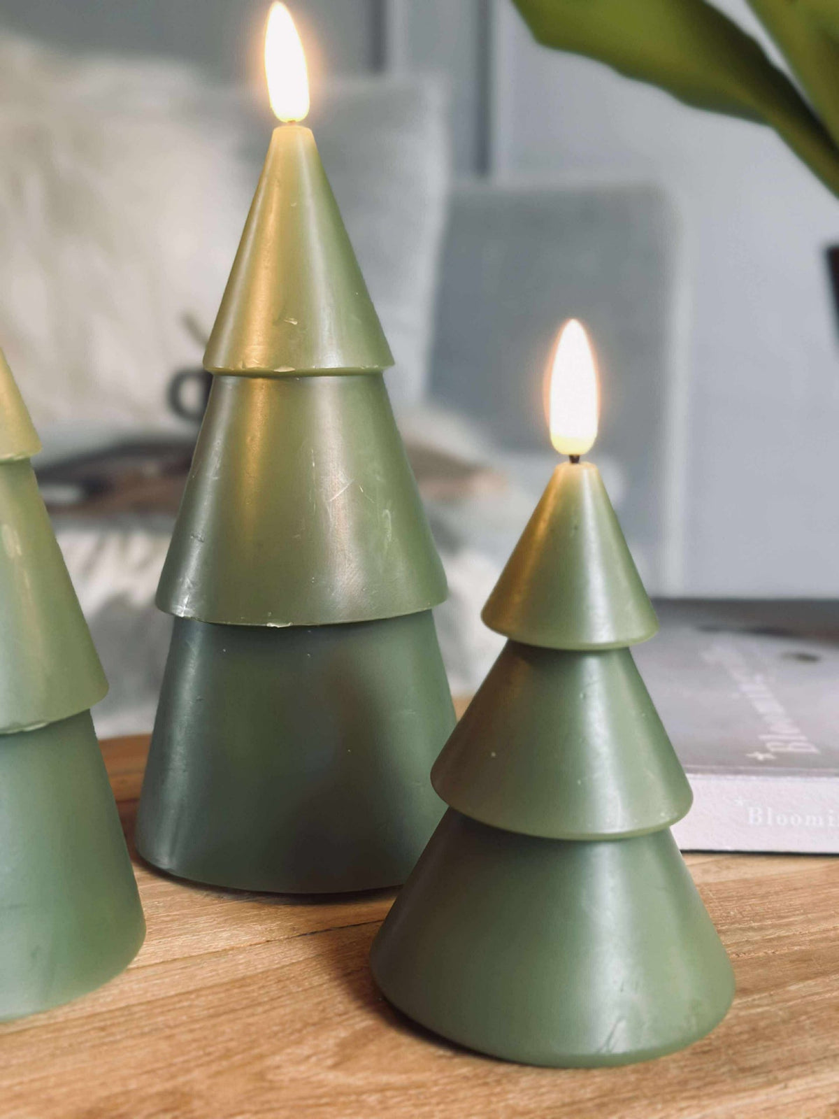 LED Kerstboom 3 stuks m.afstandsbediening Groen