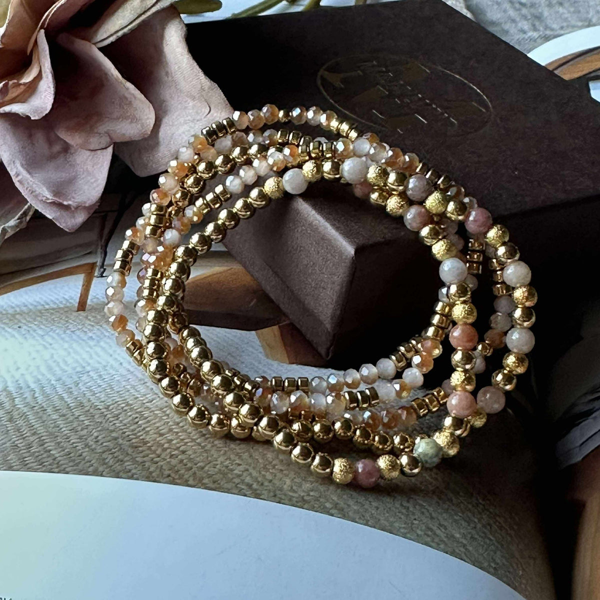 Armband Ofelia Naturel - Set met 5 armbanden