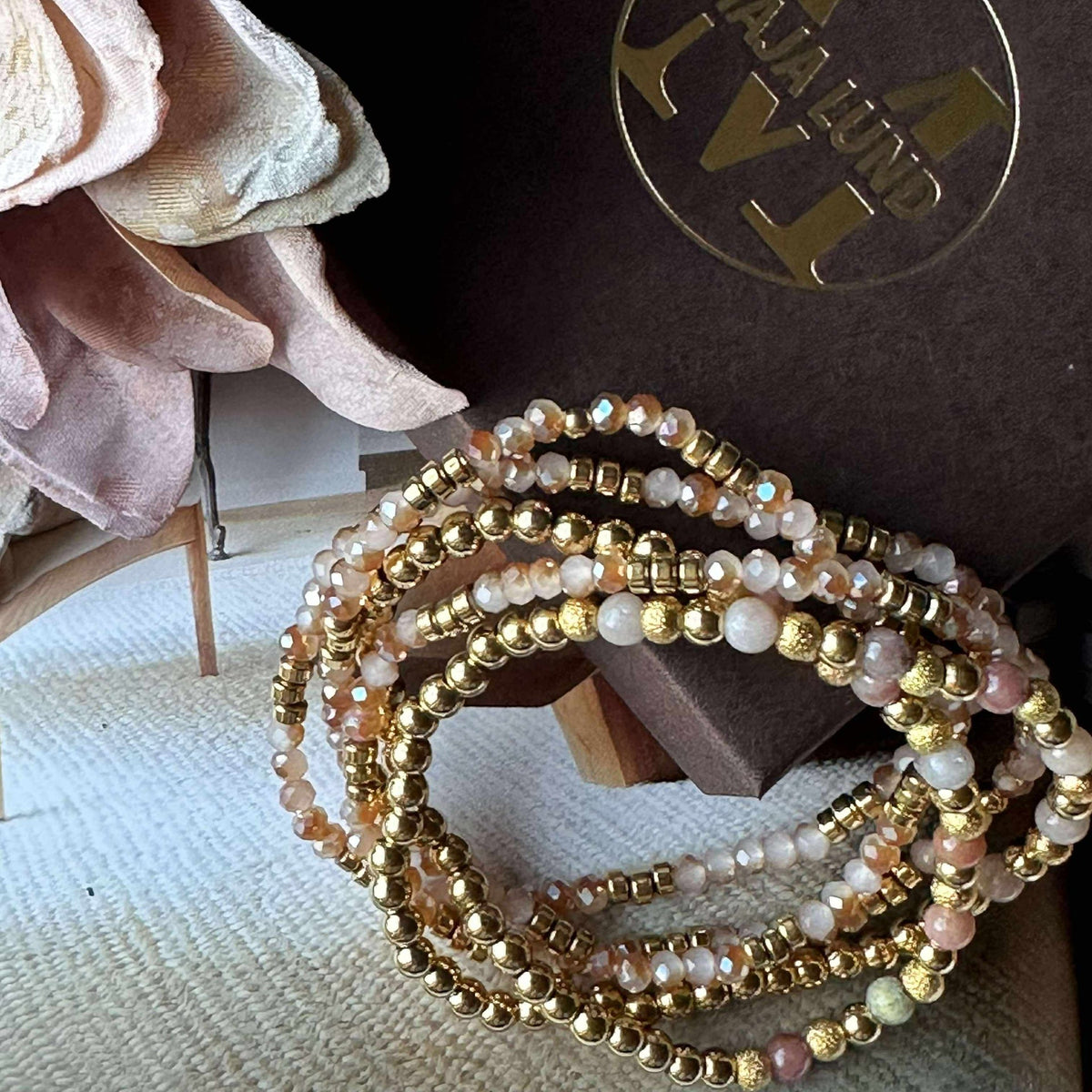 Armband Ofelia Naturel - Set met 5 armbanden