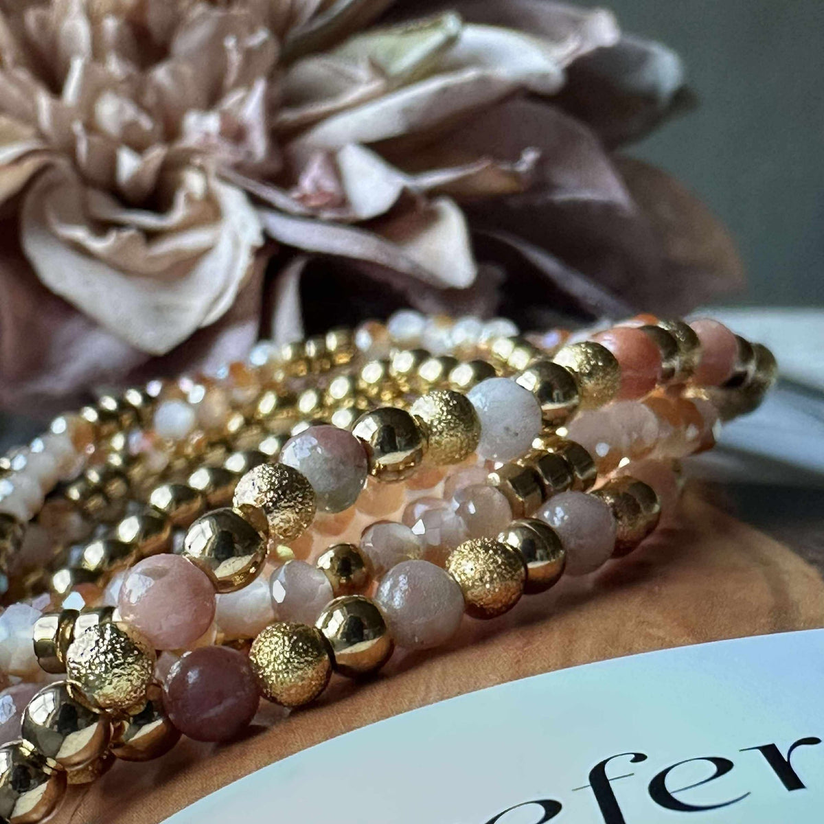 Armband Ofelia Naturel - Set met 5 armbanden