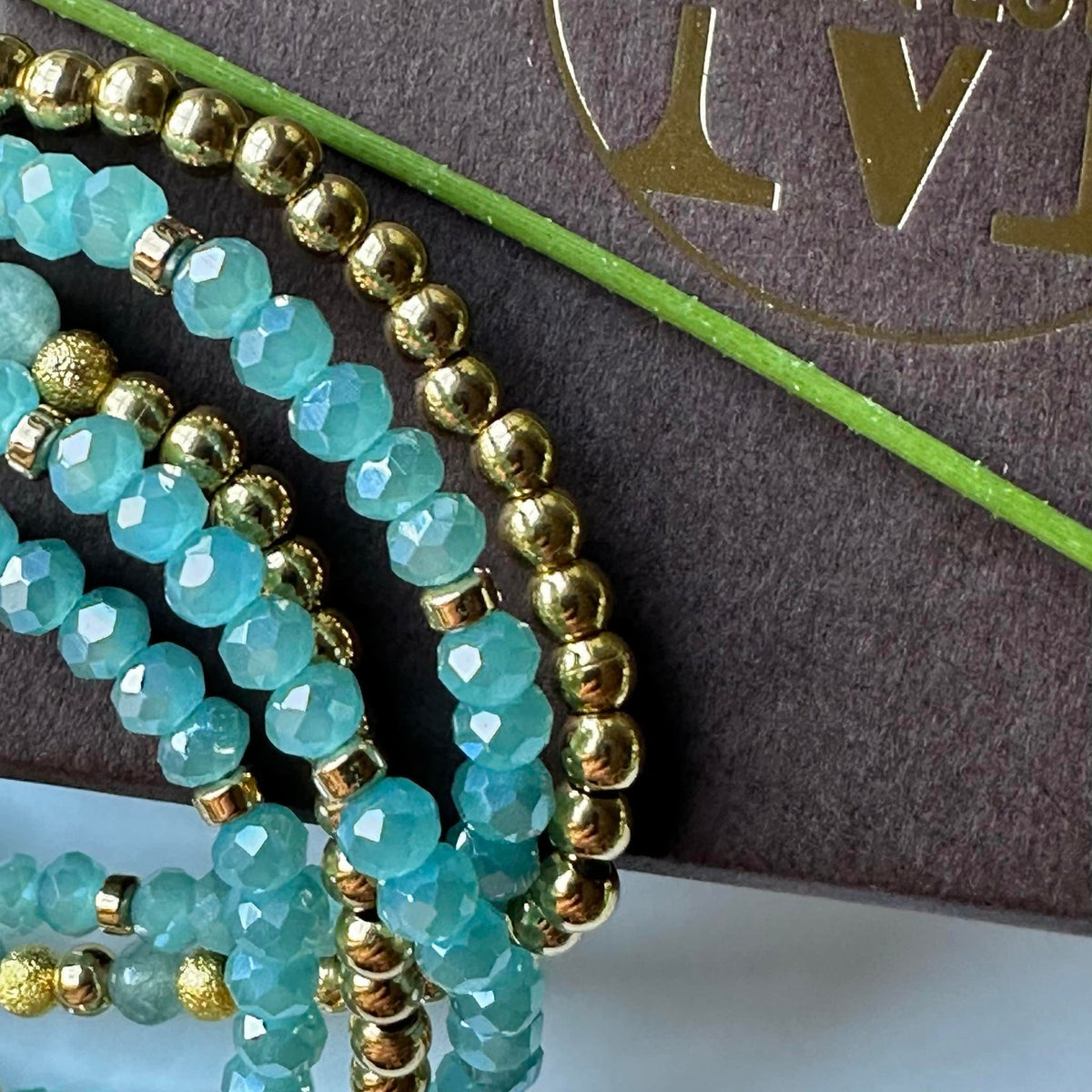 Armband Ofelia Aqua - Set met 5 armbanden