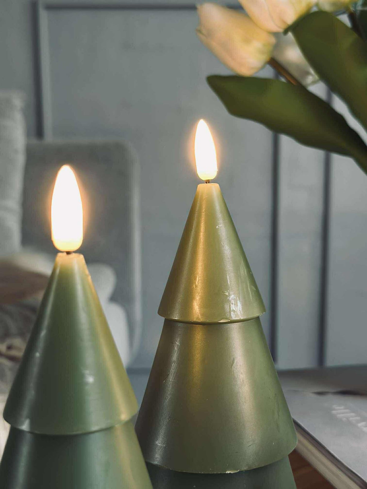 LED Kerstboom 3 stuks m.afstandsbediening Groen