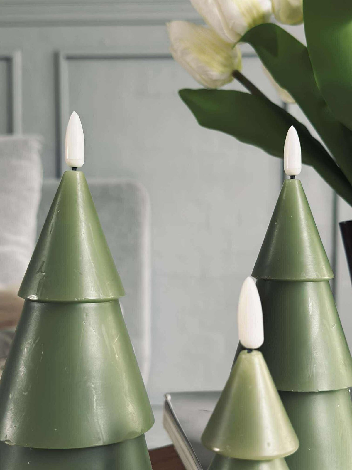 LED Kerstboom 3 stuks m.afstandsbediening Groen