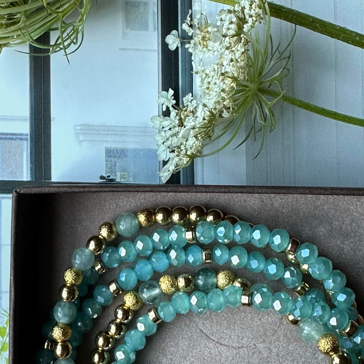 Armband Ofelia Aqua - Set met 5 armbanden