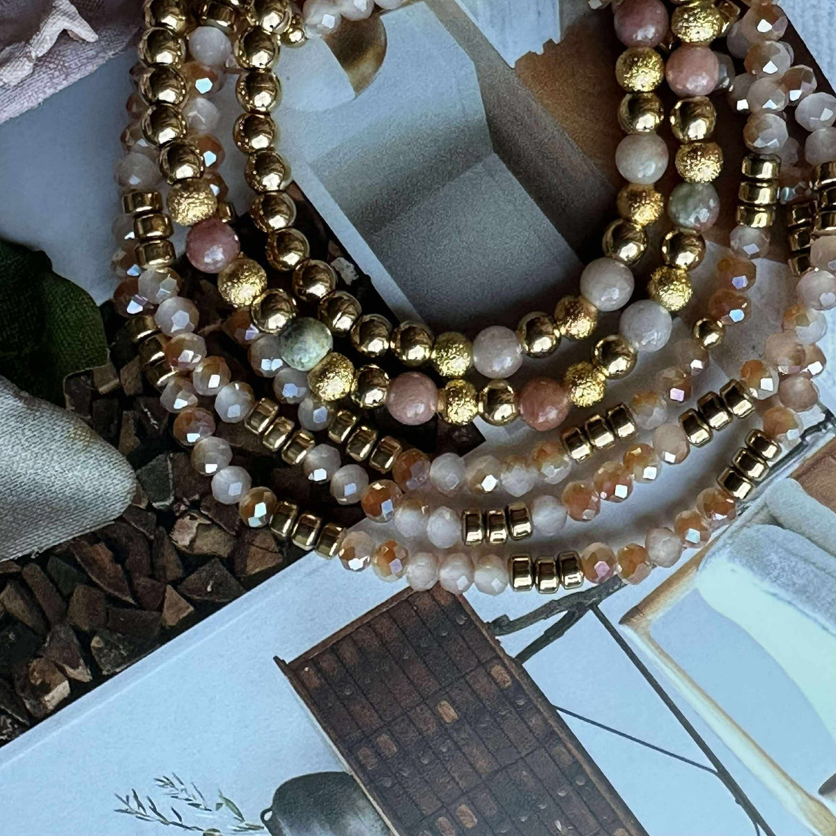 Armband Ofelia Naturel - Set met 5 armbanden