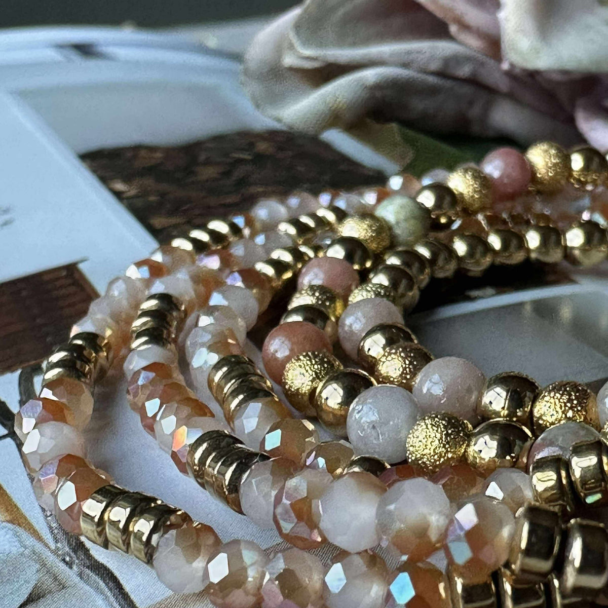 Armband Ofelia Naturel - Set met 5 armbanden