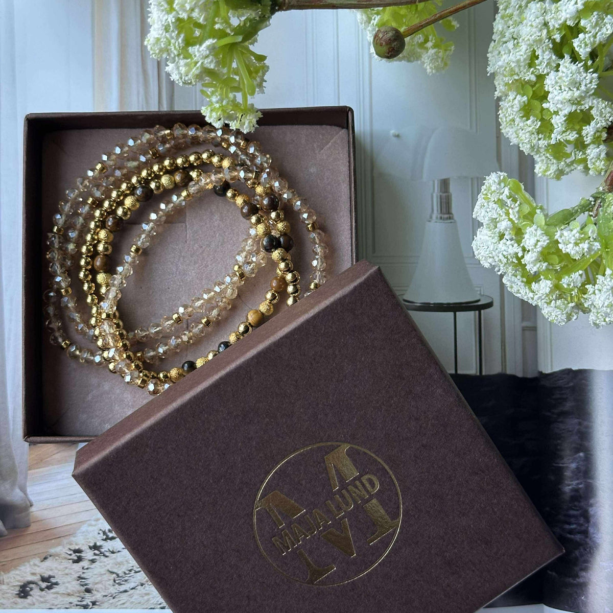 Armband Ofelia Tiger Eye - Set van 5 armbanden