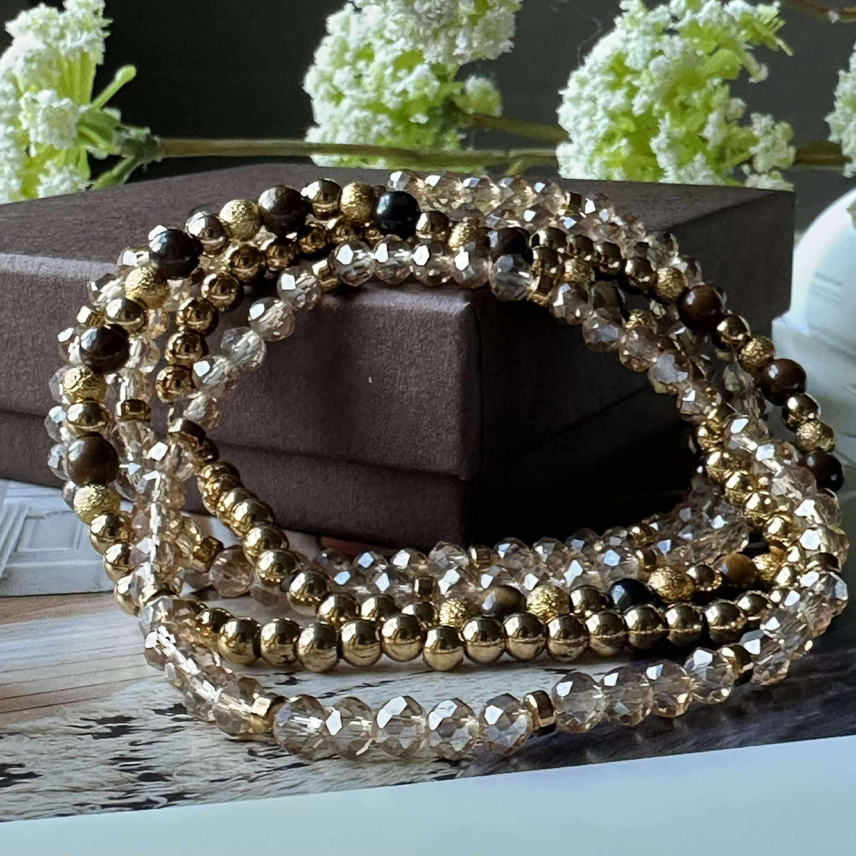 Armband Ofelia Tiger Eye - Set van 5 armbanden