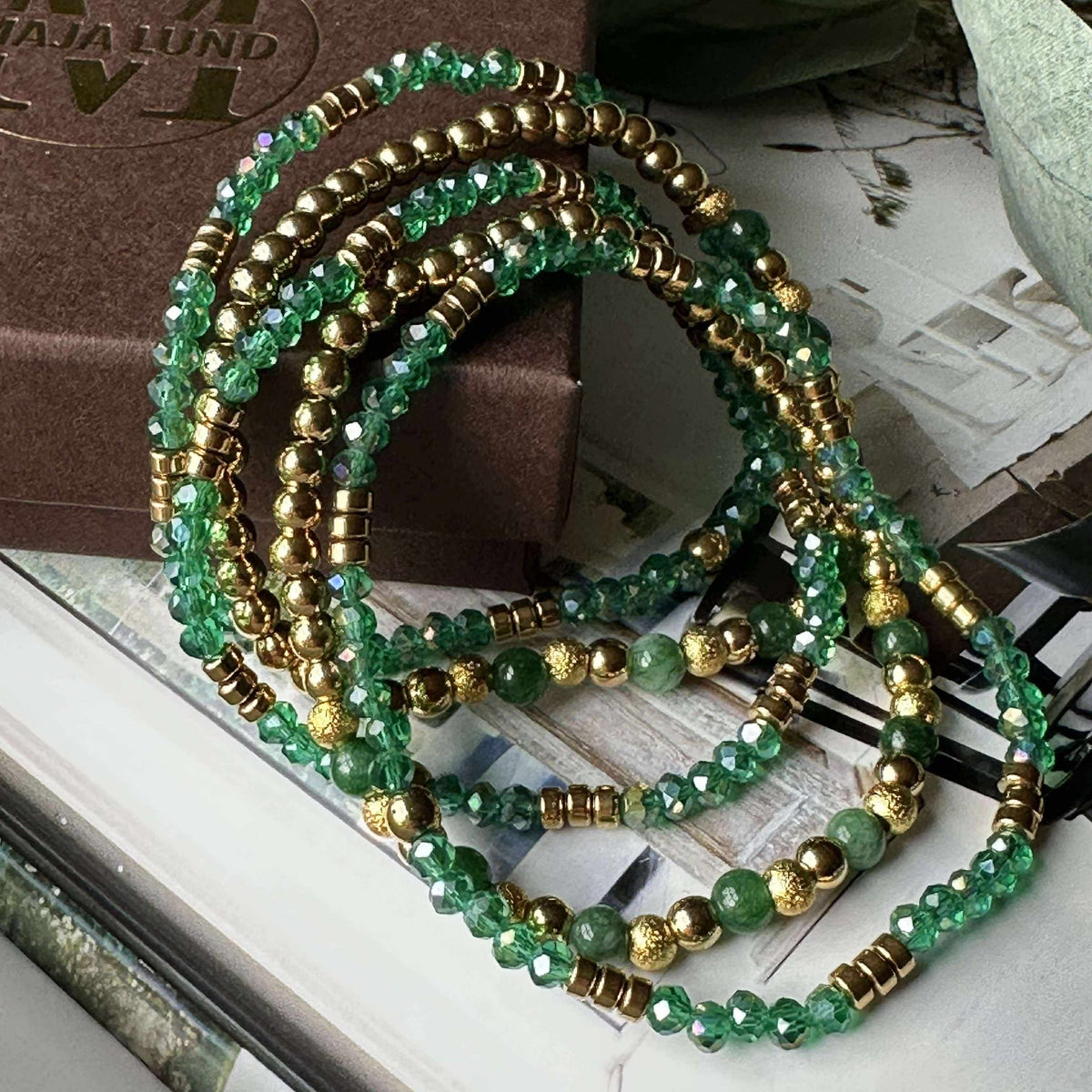 Armband Ofelia Emerald - Set met 5 armbanden