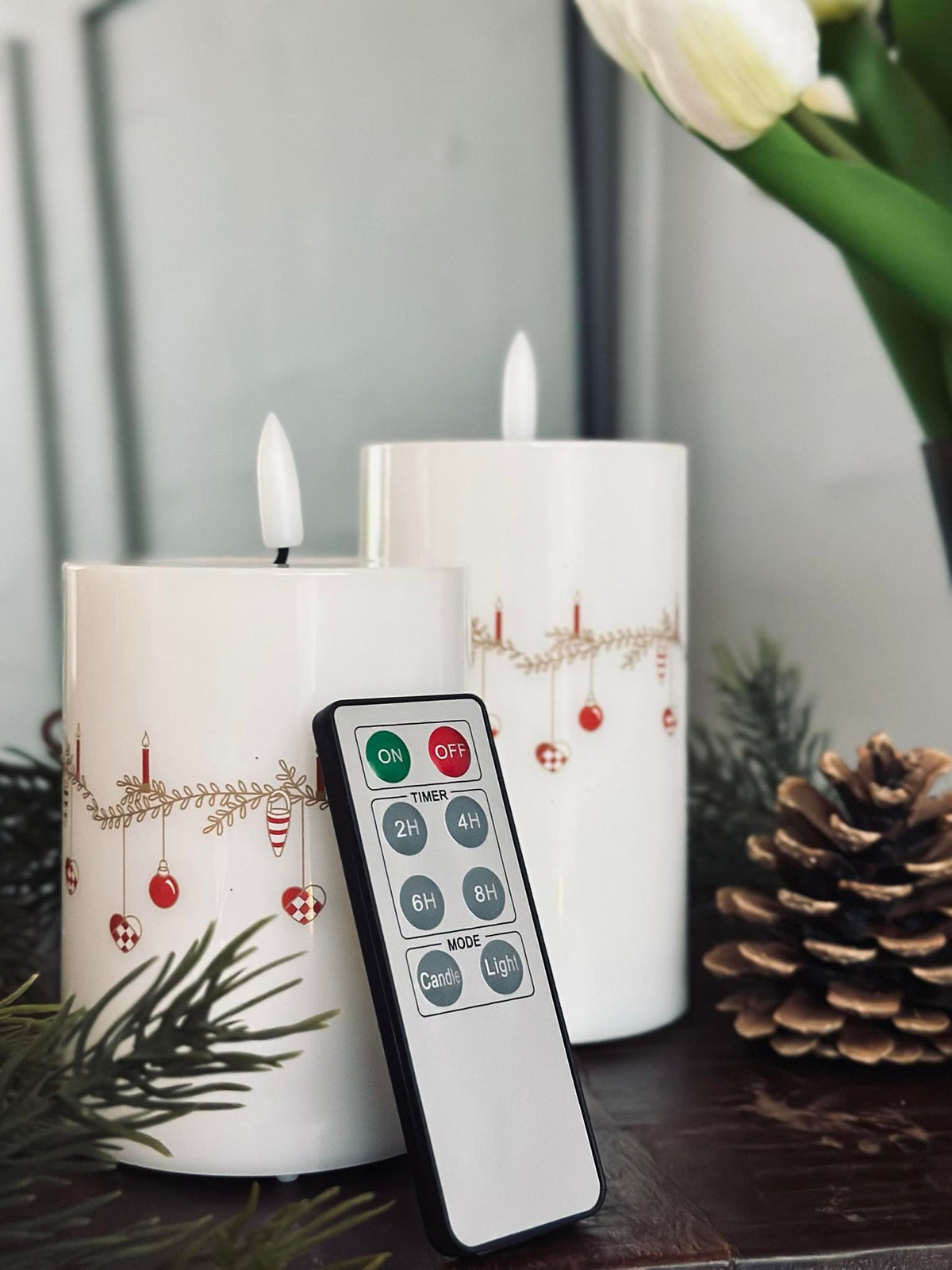 LED blokkaars TWINKLE CHRISTMAS - Set van 2 st.