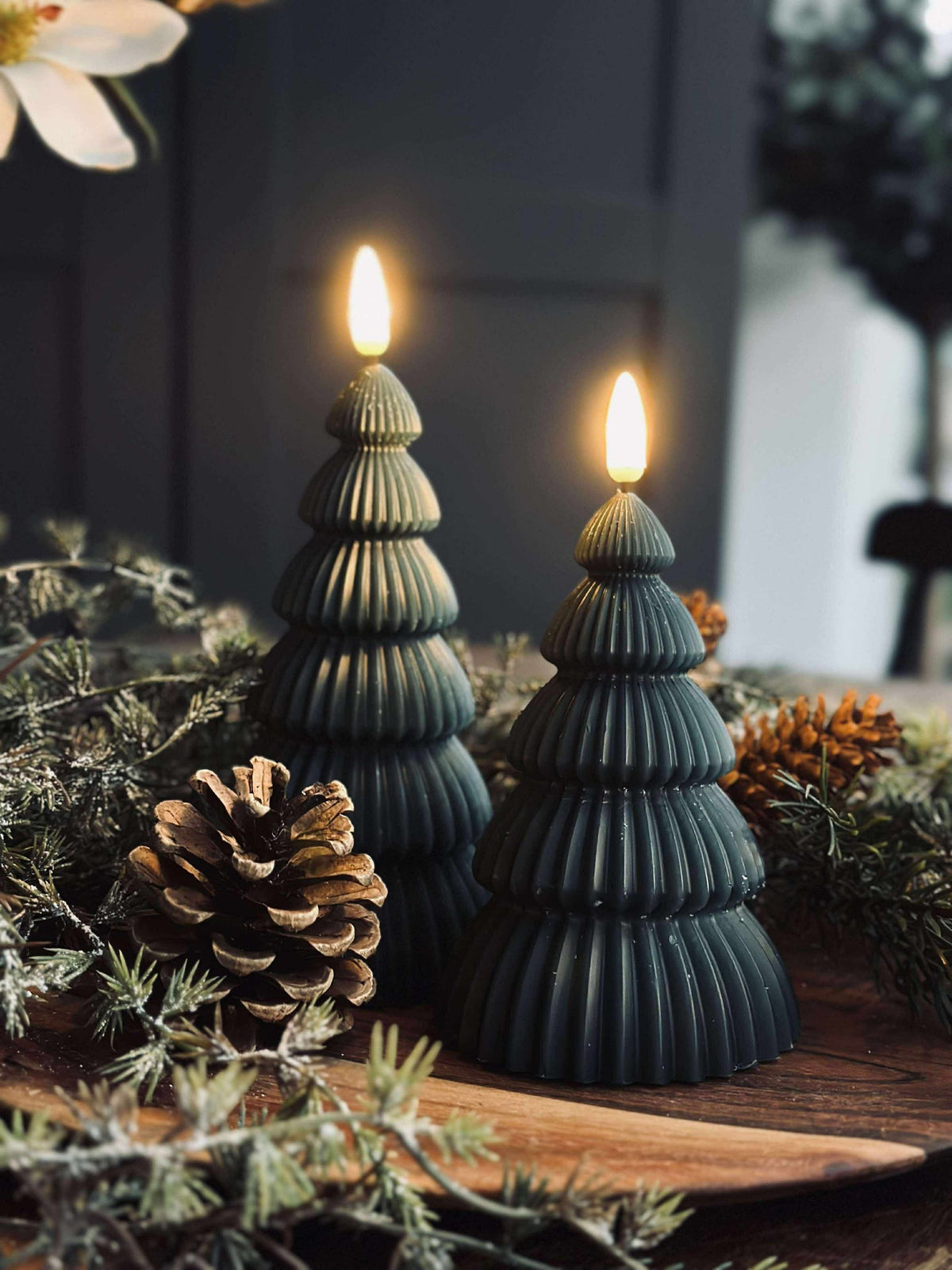 Kerstboom met ledlicht - Set van 2 stuks. Groen