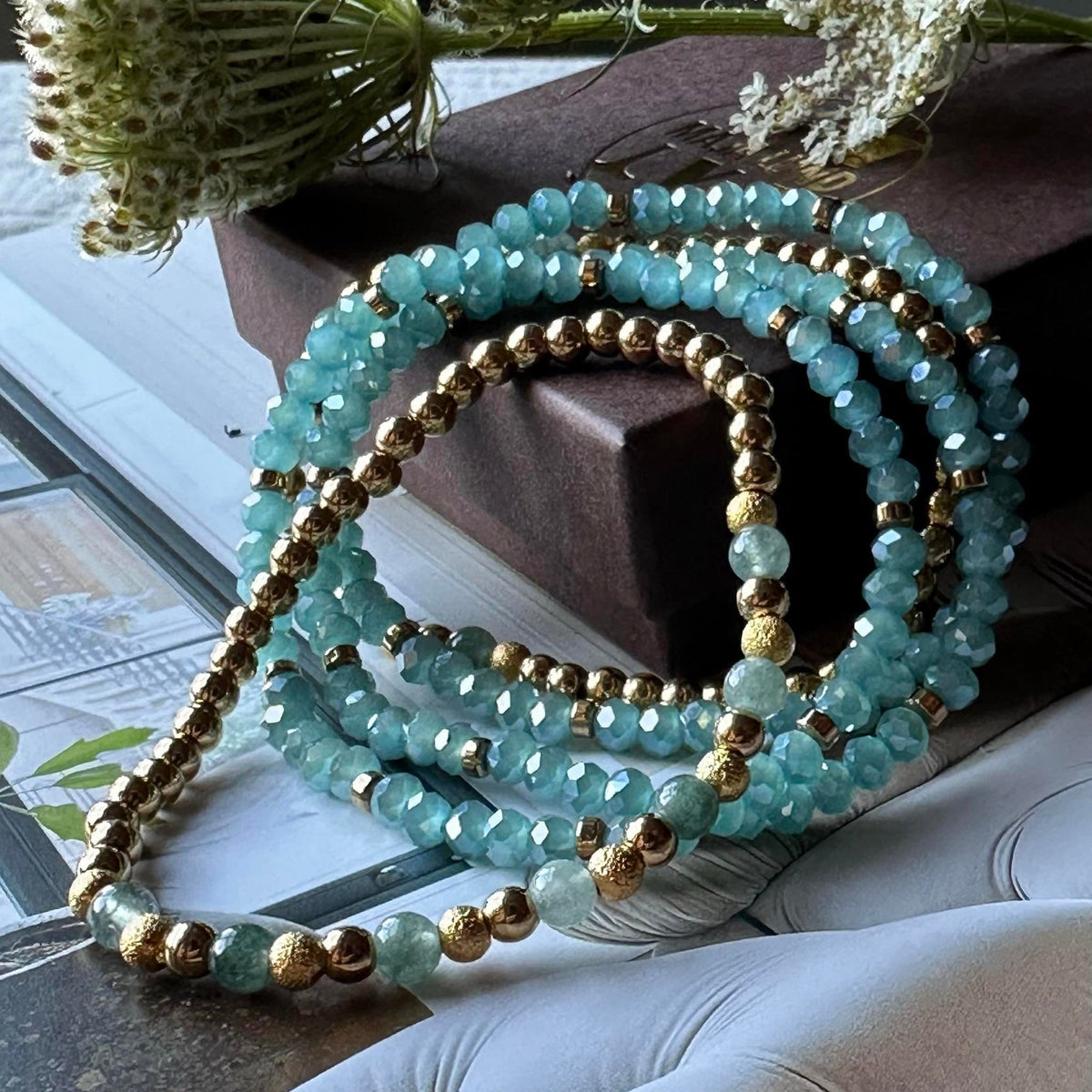 Armband Ofelia Aqua - Set met 5 armbanden