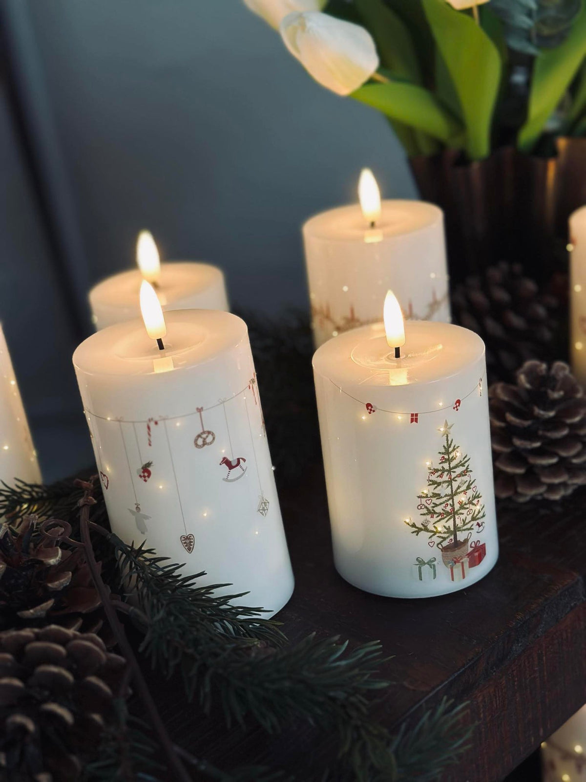 LED Blokkaars TWINKLE CHRISTMAS - Set van 2 st.