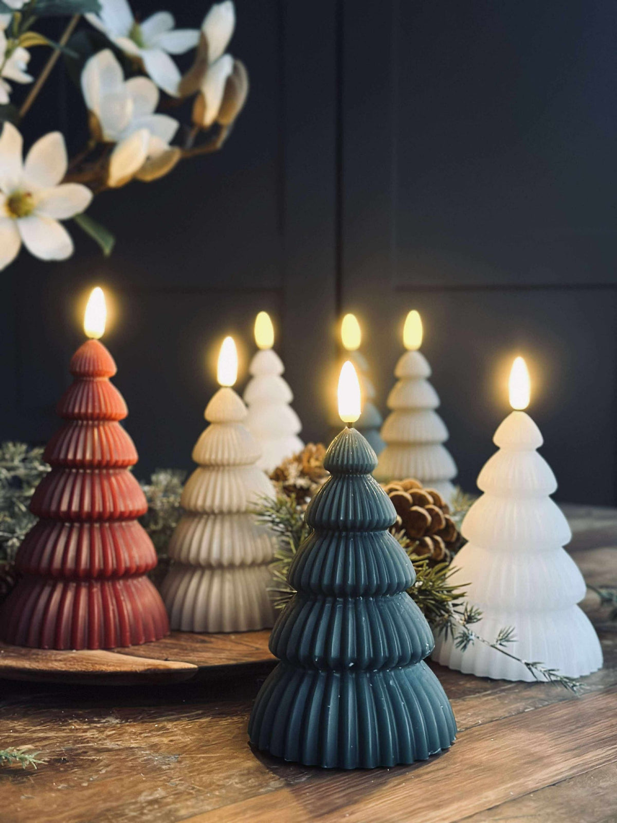 Kerstboom met ledlicht - Set van 2 stuks. Groen