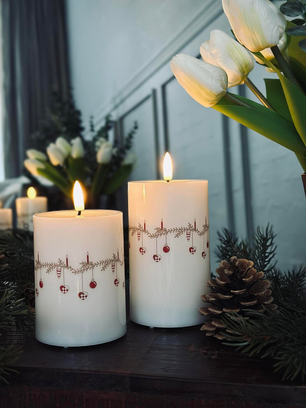 LED blokkaars TWINKLE CHRISTMAS - Set van 2 st.
