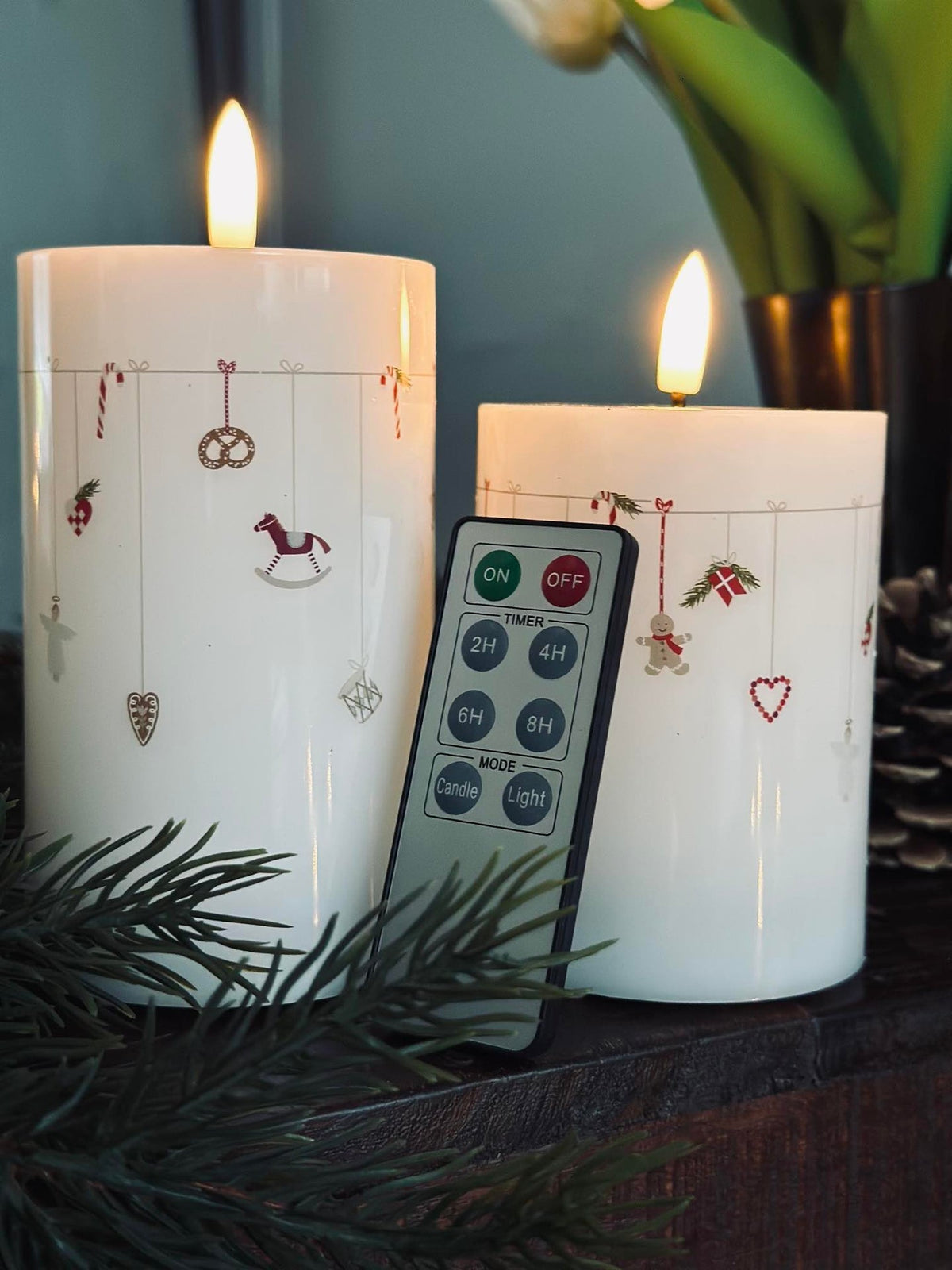 LED Blokkaars TWINKLE CHRISTMAS - Set van 2 st.