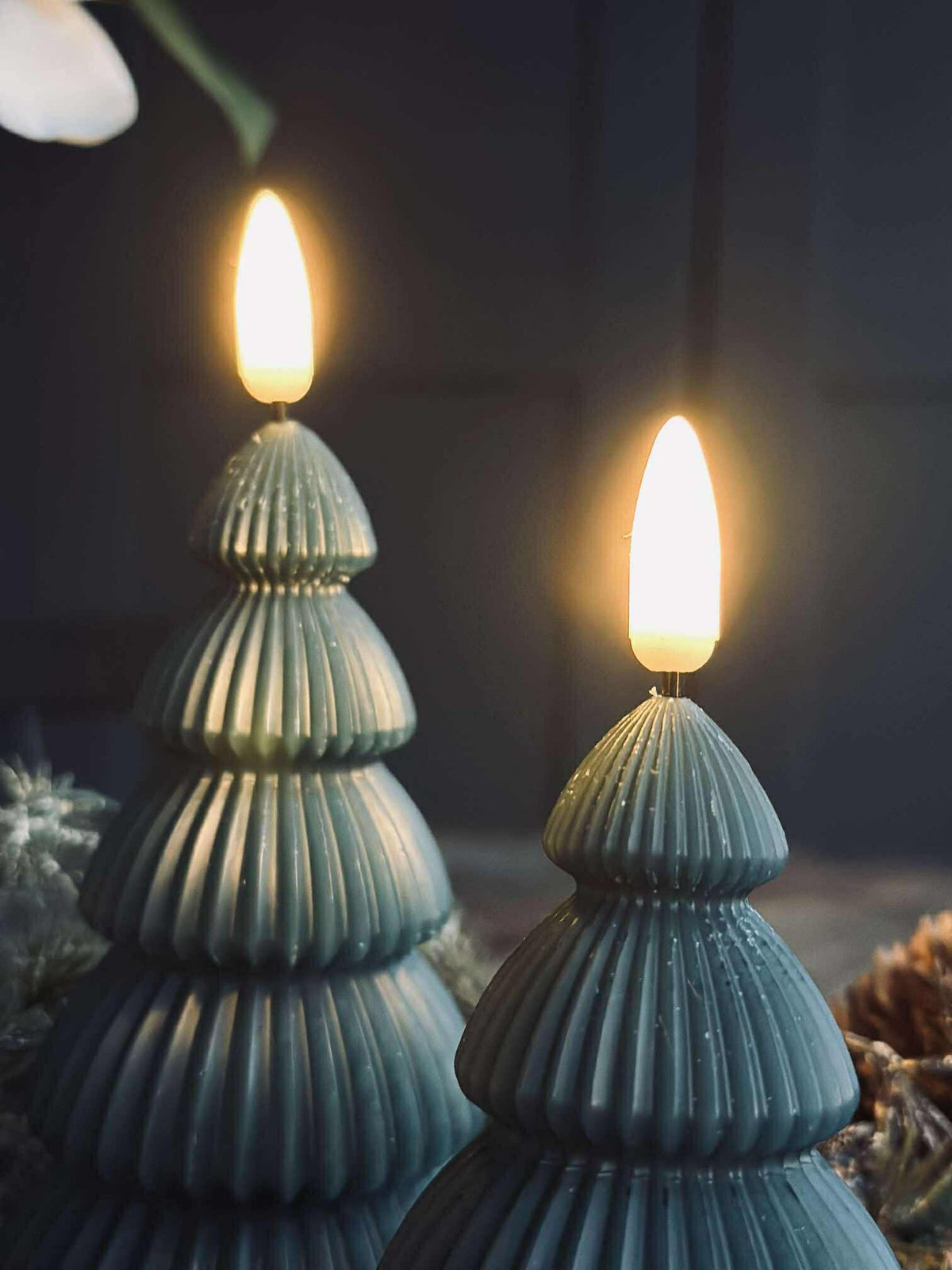 Kerstboom met ledlicht - Set van 2 stuks. Groen