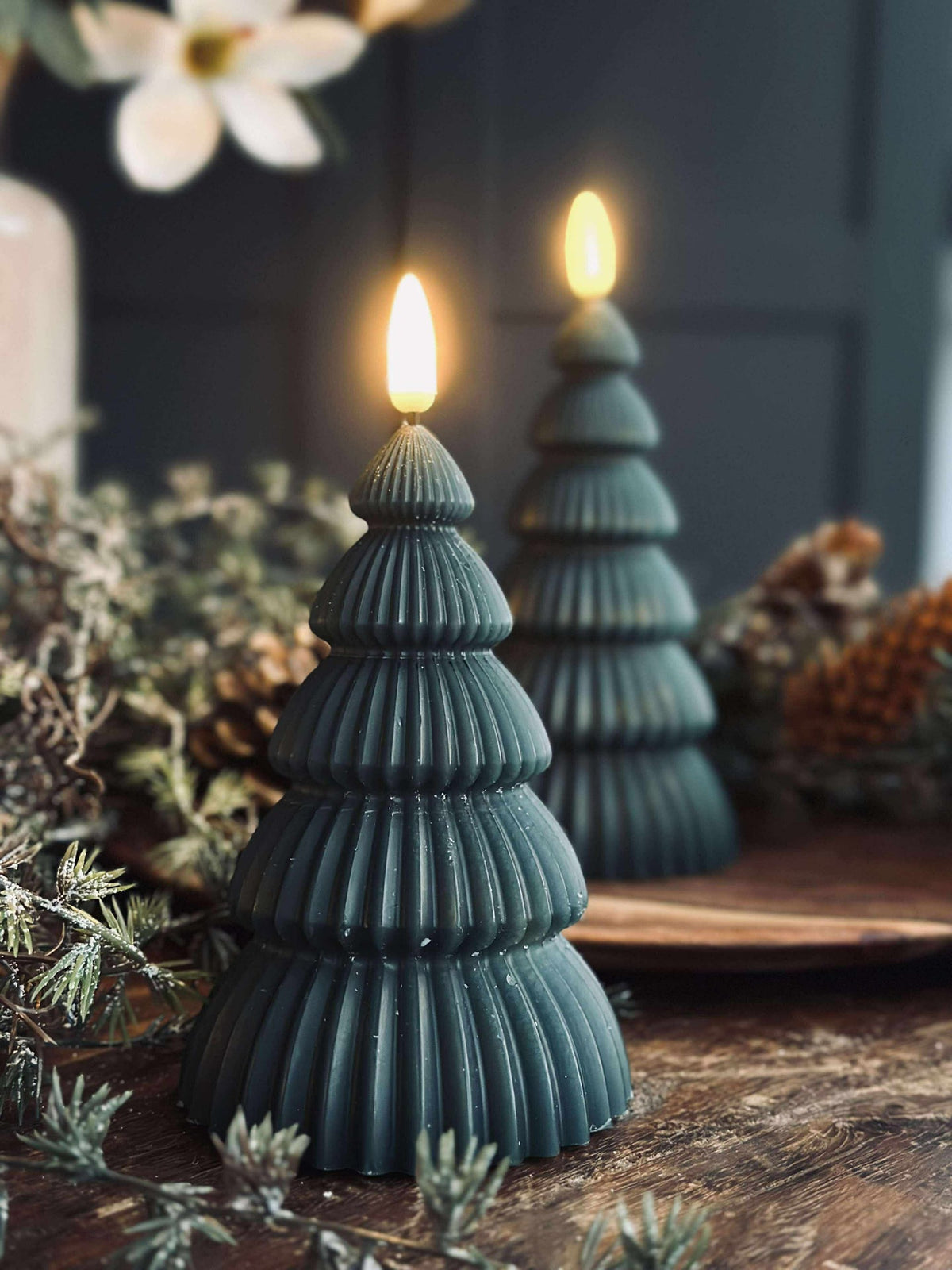 Kerstboom met ledlicht - Set van 2 stuks. Groen