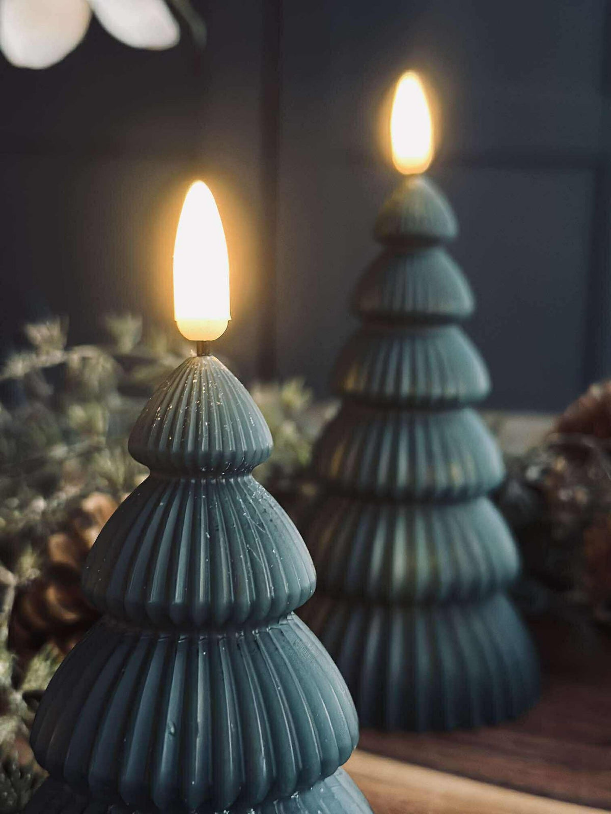 Kerstboom met ledlicht - Set van 2 stuks. Groen